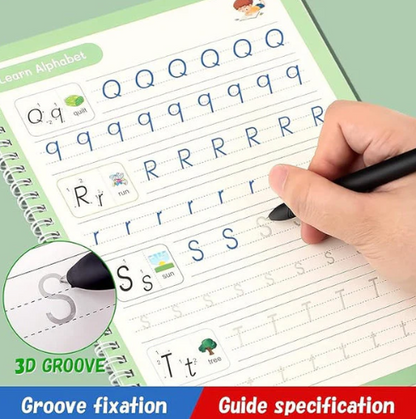 Sank Magic Practice Copybook (4 BOOKS,1 PEN,1 GRIP,10 REFILL) Pack of 1